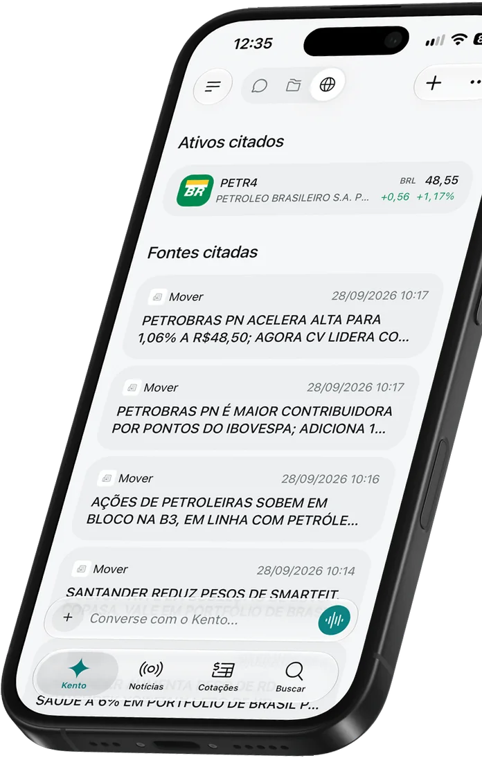 App Economatica: ativos e fontes citados pelo Kento